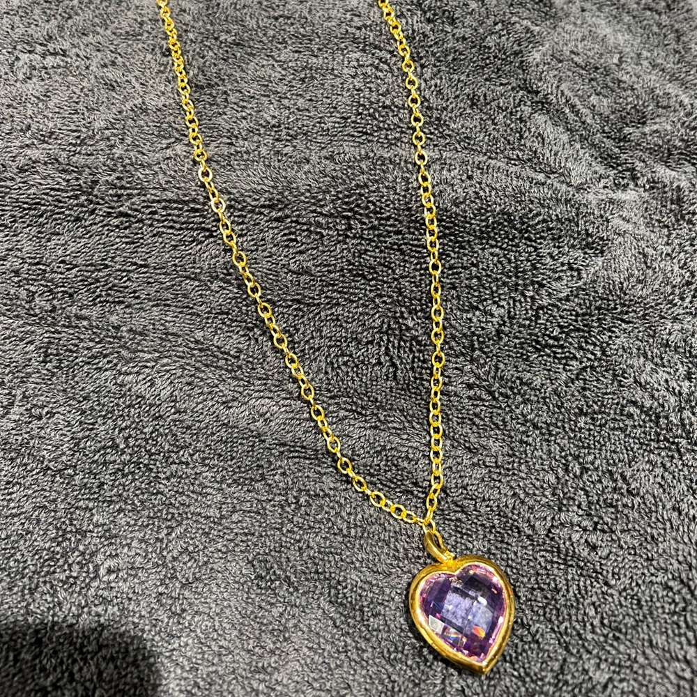 Gold and purple necklace